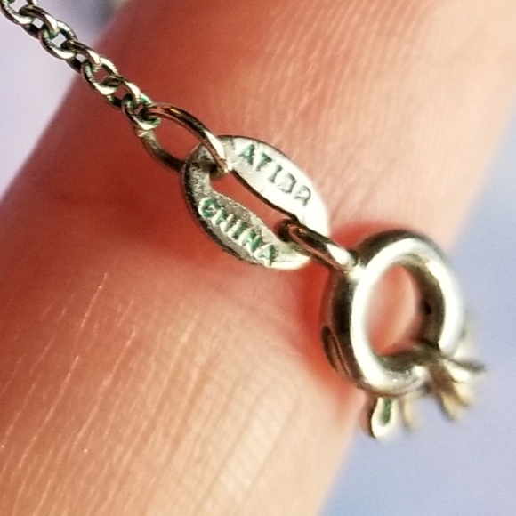 Relisted -Butterfly necklace blue and purple silver tone - Picture 13 of 13